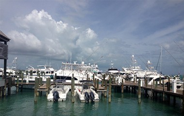 Government dock at South end, bayside in Bahamas